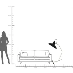 Golvlampa Doro - Svart, 130cm - KARE Design