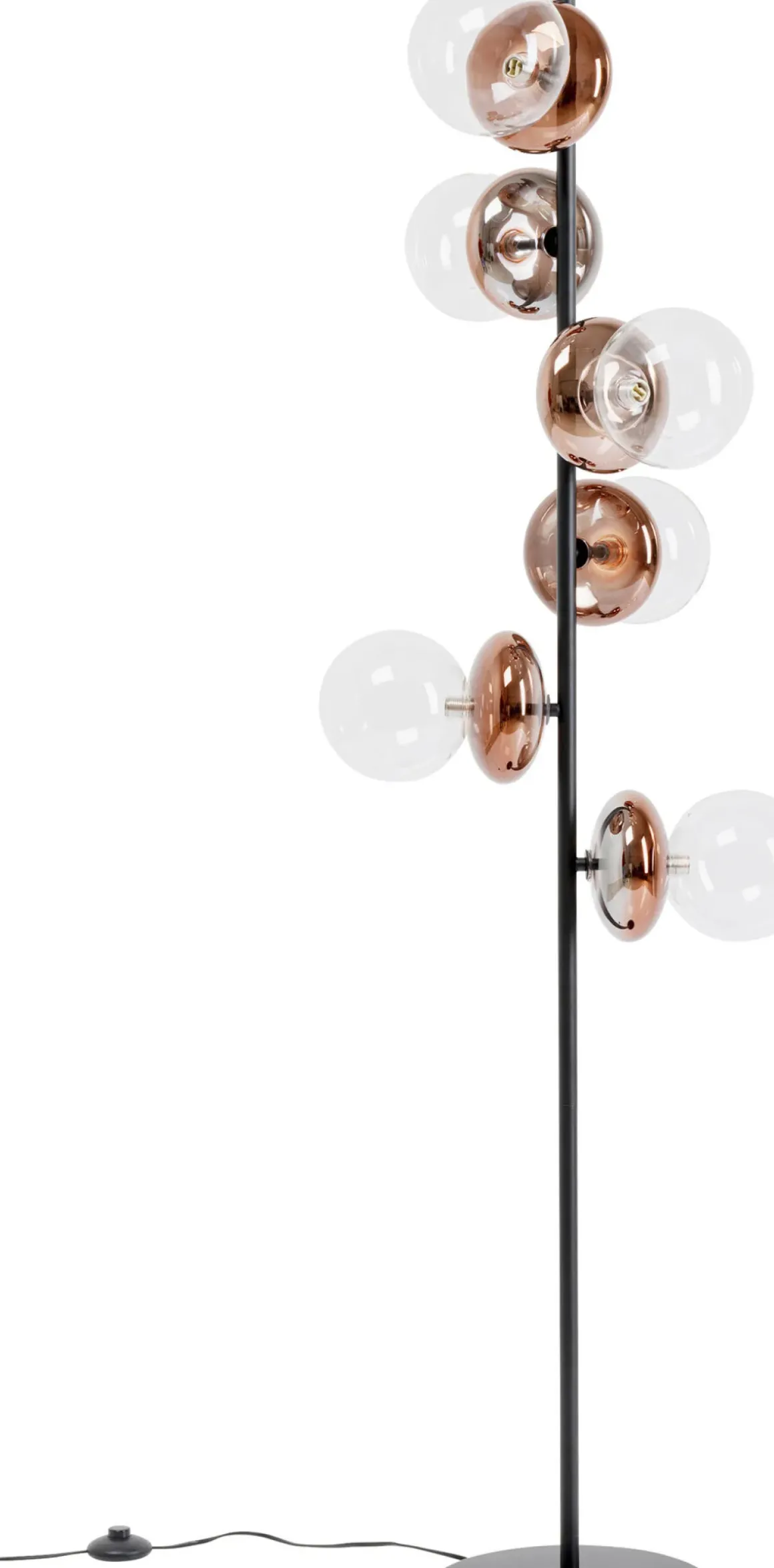Golvlampa Double Bubble - Koppar, 165cm - KARE Design
