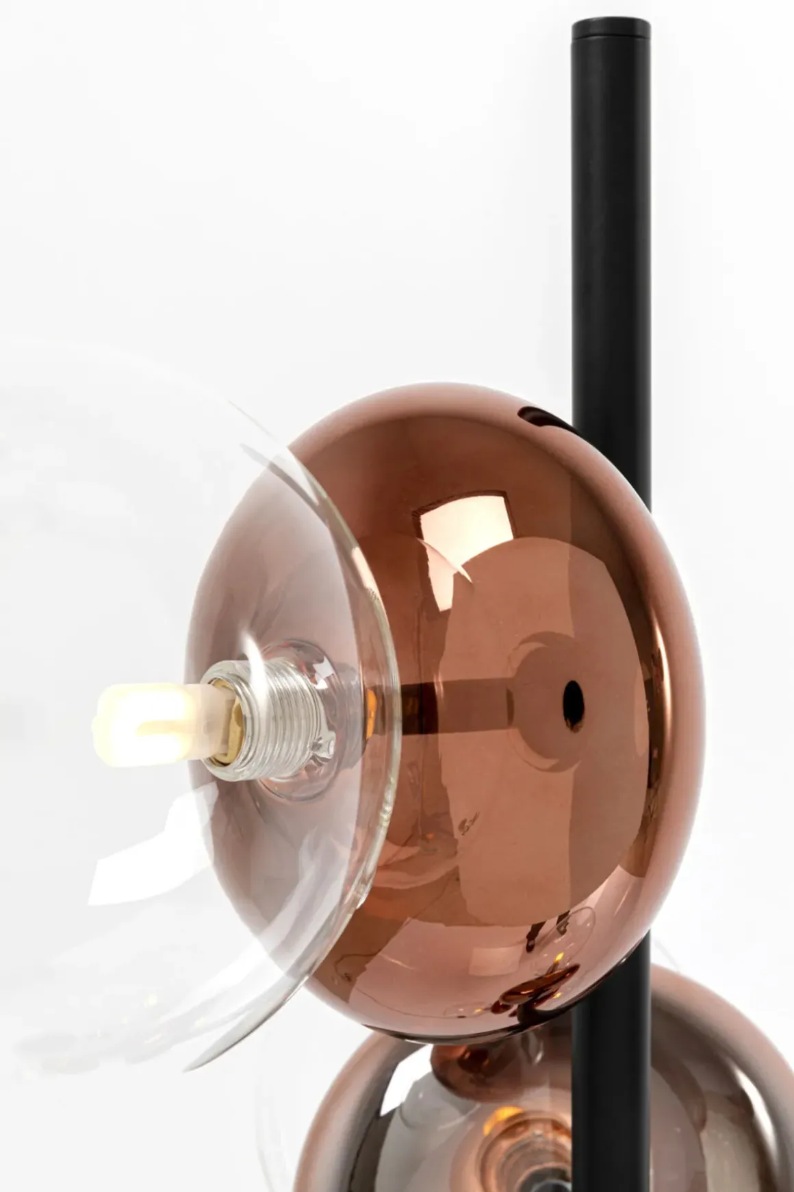Golvlampa Double Bubble - Koppar, 165cm - KARE Design