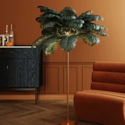 Golvlampa Feather Palm - Grön, 165cm - KARE Design