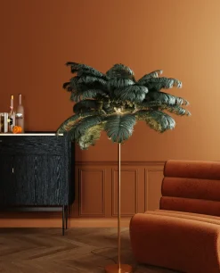 Golvlampa Feather Palm - Grön, 165cm - KARE Design