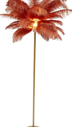 Golvlampa Feather Palm - Roströd, 165cm - KARE Design
