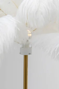 Golvlampa Feather Palm - Vit, 165cm - KARE Design