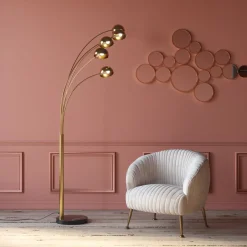 Golvlampa Five Fingers - Femarmad Lampa, Mässing, 215cm - KARE Design