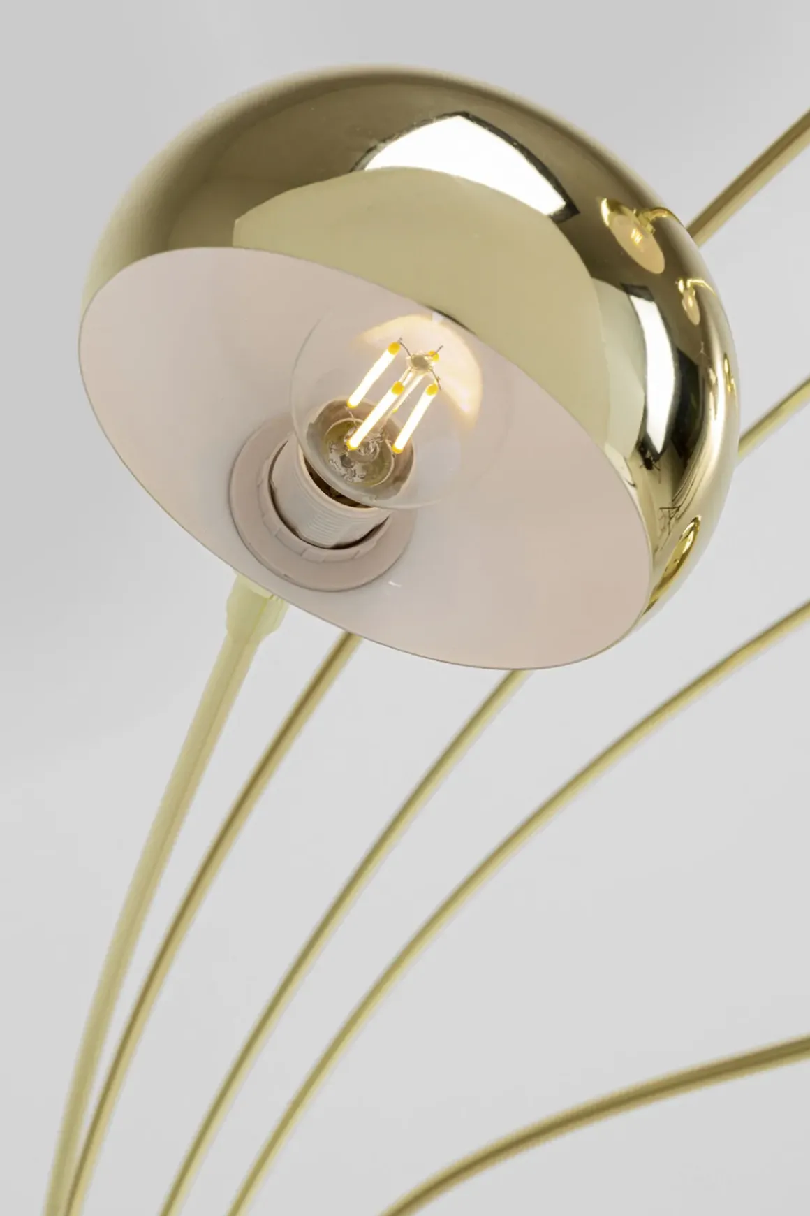Golvlampa Five Fingers - Femarmad Lampa, Mässing, 215cm - KARE Design