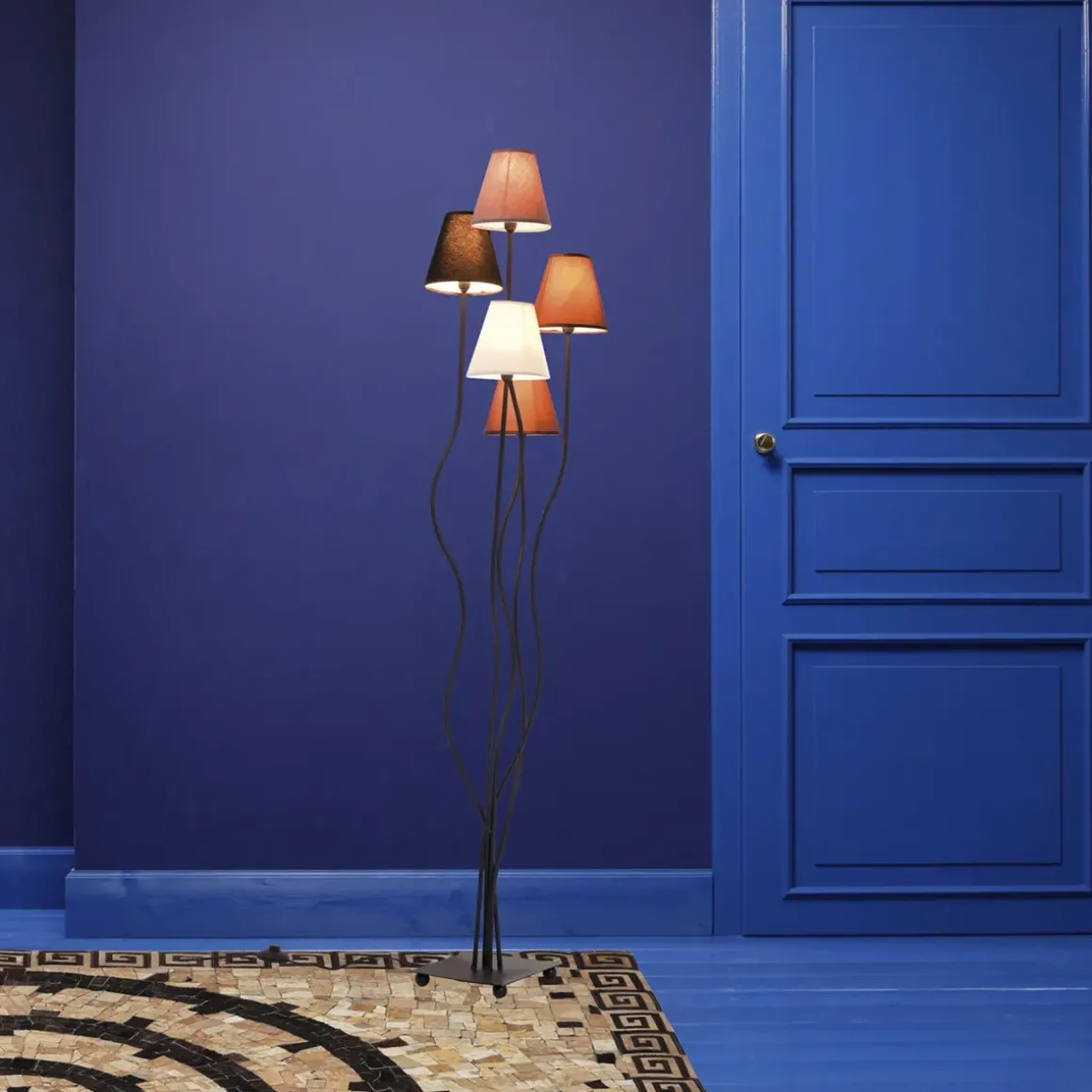 Golvlampa Flexible Mocca - 5 Skärmar, 163cm - KARE Design