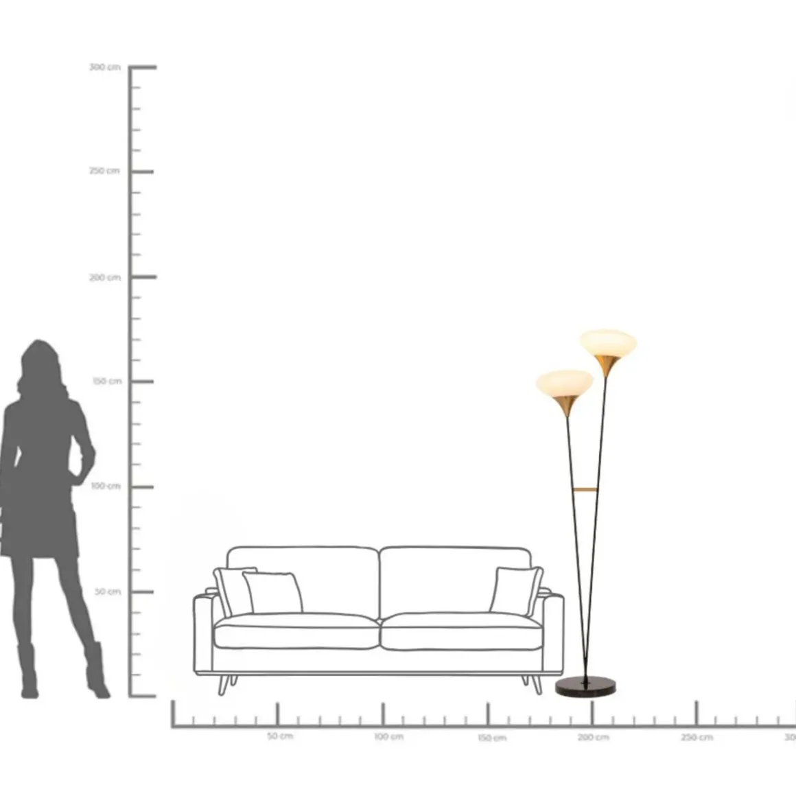 Golvlampa Gocce, 174cm - KARE Design