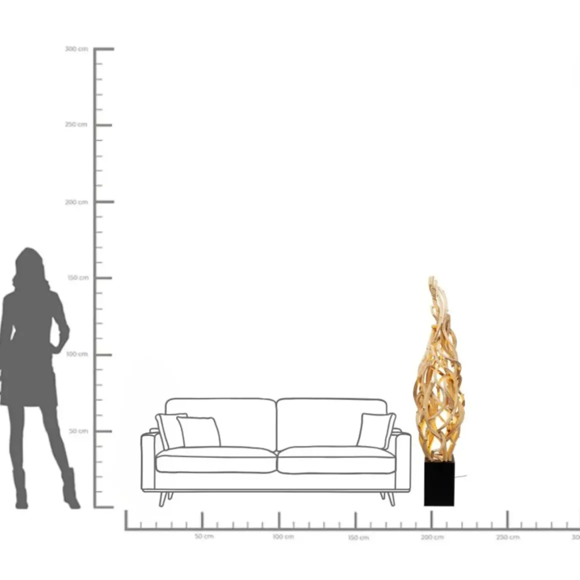 Golvlampa Jungle Club - 150cm - KARE Design