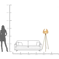 Golvlampa Sphere Amber, 146cm - KARE Design