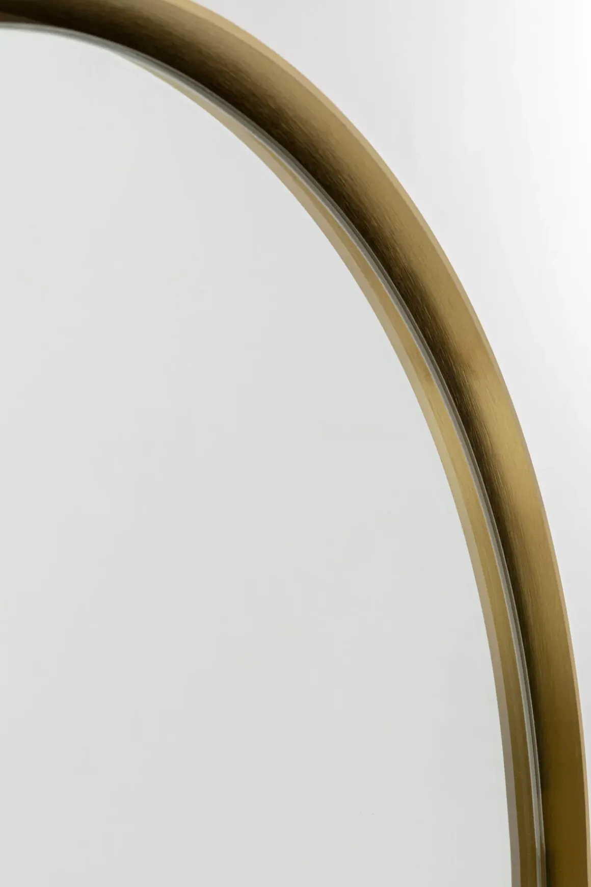 Golvspegel Curve - Ram i Borstad Mässing, 170x40cm - KARE Design