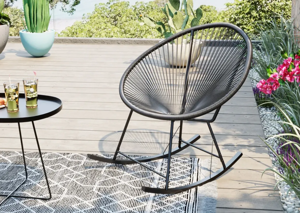 Gungstol Trädgård Acapulco - Svart - KARE Design