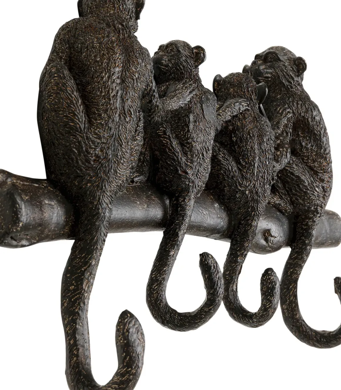 Hängare Monkey Family - Svart, 4 krokar - KARE Design