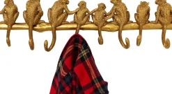 Hängare Monkey - Guld, 8 Krokar - KARE Design