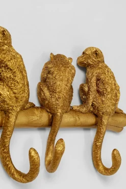 Hängare Monkey - Guld, 8 Krokar - KARE Design