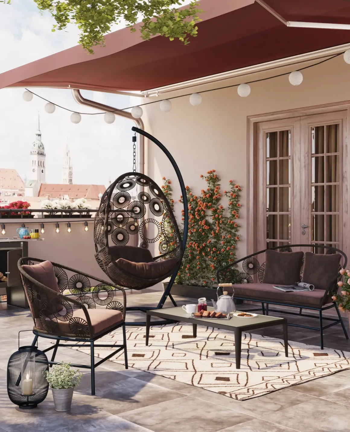 Hängstol Ibiza Brun - KARE Design