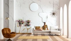 Hörnsoffa Amalfi - Creme Höger, 275x159cm - KARE Design