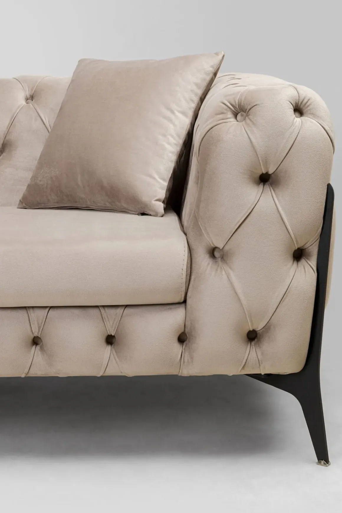 Hörnsoffa Bellissima - SammetsTaupe, Vänster, 240x180cm - KARE Design