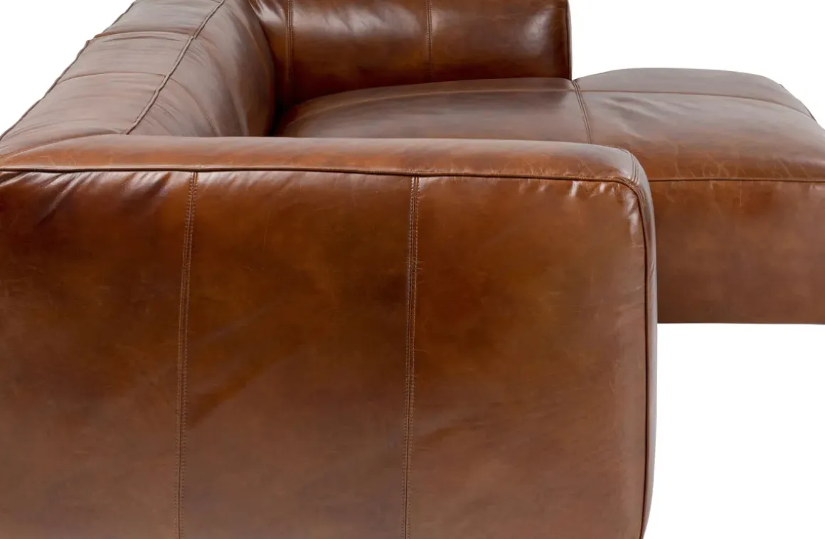 Hörnsoffa Cubetto Divan - Brun Läder - KARE Design