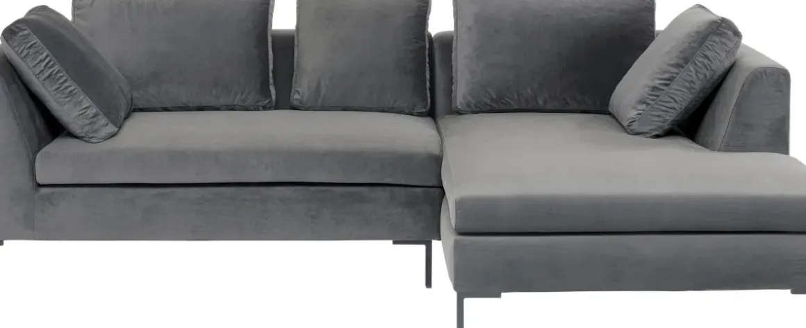 Hörnsoffa Gianni - Grå Sammet Höger, 270x167cm - KARE Design