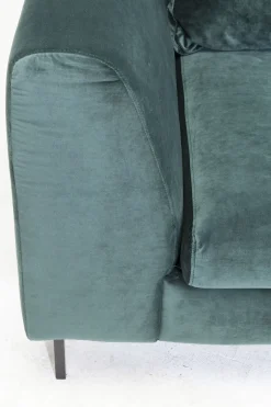 Hörnsoffa Gianni - Mörkgrön Sammet/Svart Vänster, 290x167cm - KARE Design