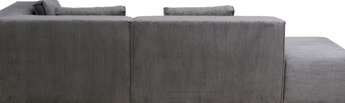 Hörnsoffa Infinity - Med Ottoman, Grå Manchester, Höger - KARE Design