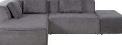 Hörnsoffa Infinity - Med Ottoman, Grå Manchester, Vänster - KARE Design