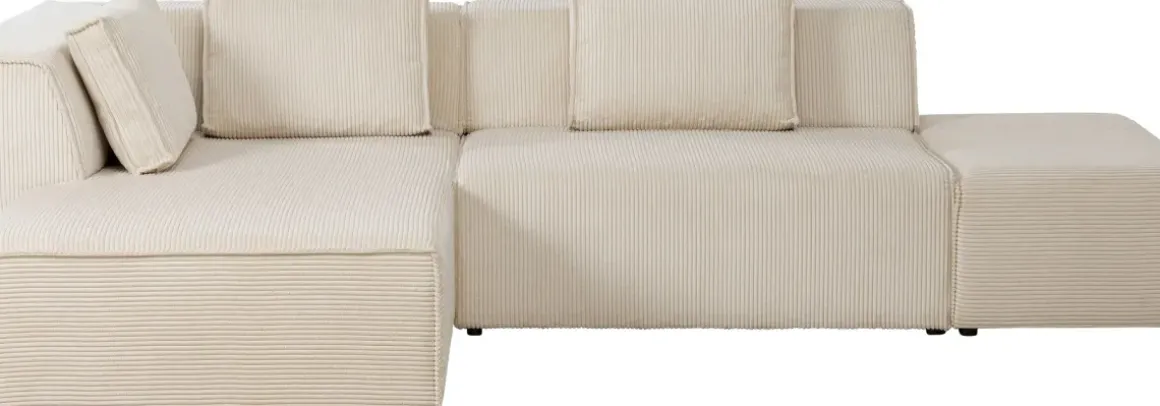 Hörnsoffa Infinity - Med Ottoman, Cream Manchester, vänster - KARE Design