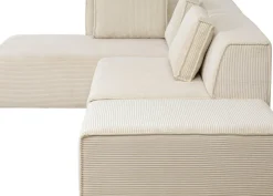 Hörnsoffa Infinity - Med Ottoman, Cream Manchester, vänster - KARE Design