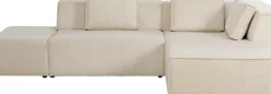 Hörnsoffa Infinity - Med Ottoman, Cream Manchester, Höger - KARE Design