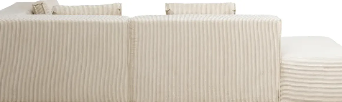Hörnsoffa Infinity - Med Ottoman, Cream Manchester, Höger - KARE Design