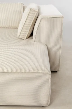 Hörnsoffa Infinity - Med Ottoman, Cream Manchester, Höger - KARE Design