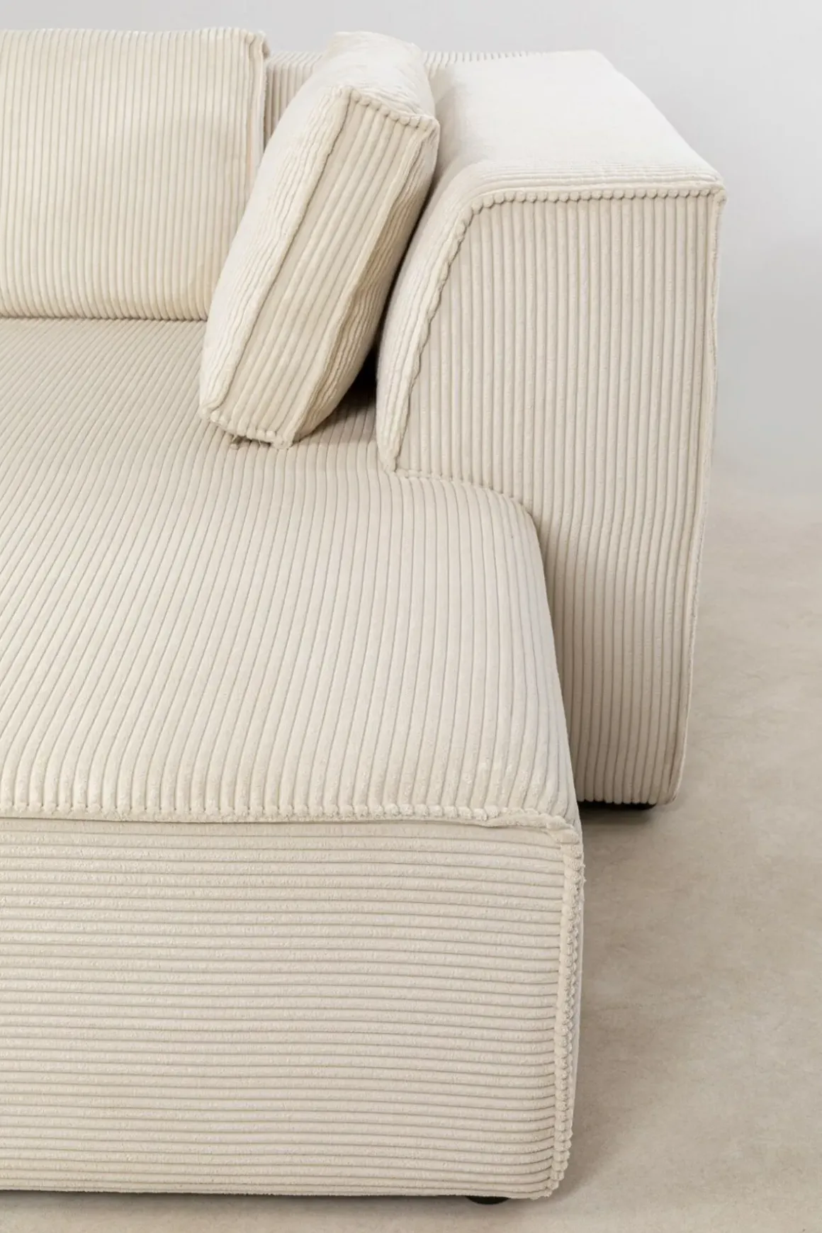 Hörnsoffa Infinity - Med Ottoman, Cream Manchester, Höger - KARE Design