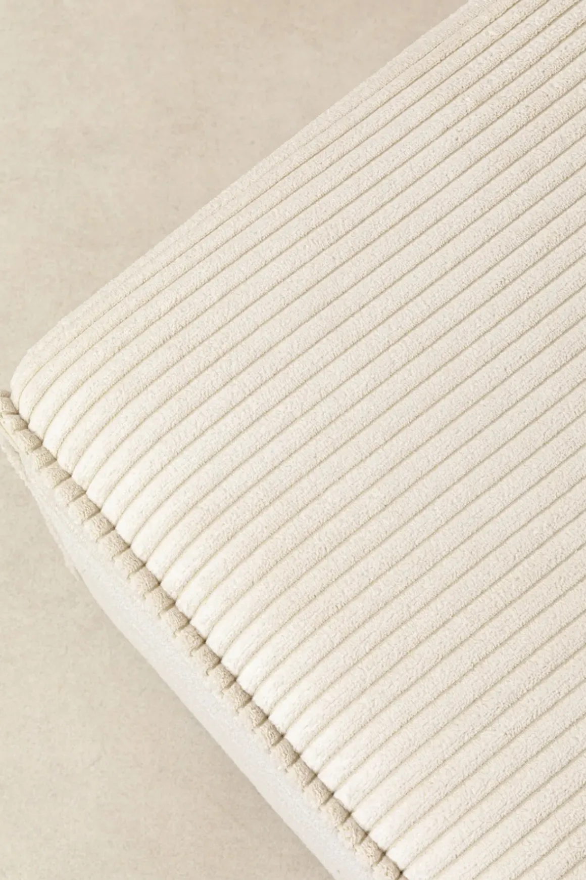 Hörnsoffa Infinity - Med Ottoman, Cream Manchester, Höger - KARE Design