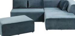 Hörnsoffa Infinity - Petrol Sammet Höger, 306x182cm - KARE Design
