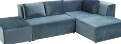 Hörnsoffa Infinity - Petrol Sammet Höger, 306x182cm - KARE Design
