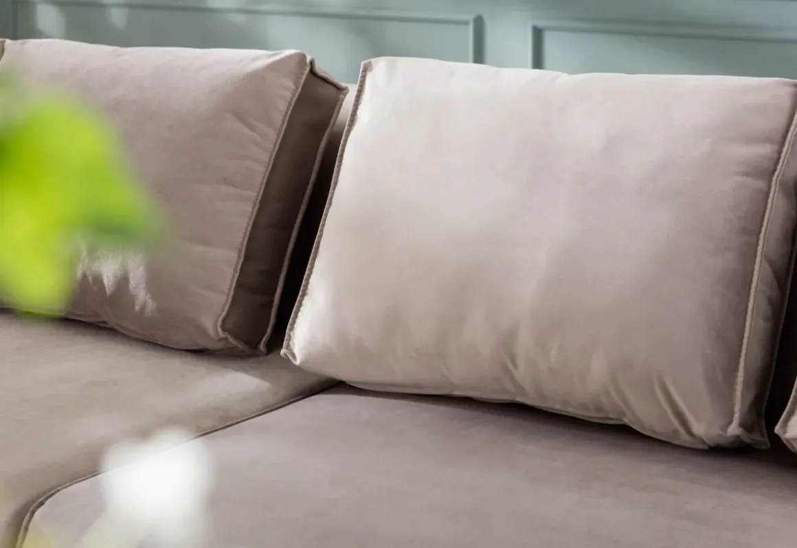 Hörnsoffa Infinity - Taupe Sammet Höger, 306x182cm - KARE Design