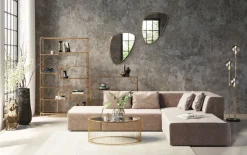 Hörnsoffa Infinity - Taupe Sammet Höger, 306x182cm - KARE Design