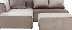 Hörnsoffa Infinity - Taupe Sammet Vänster, 306x182cm - KARE Design
