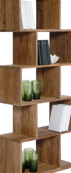 Hylla Authentico Zick Zack - Bokhyllla i Massivt Trä, 150x60cm - KARE Design
