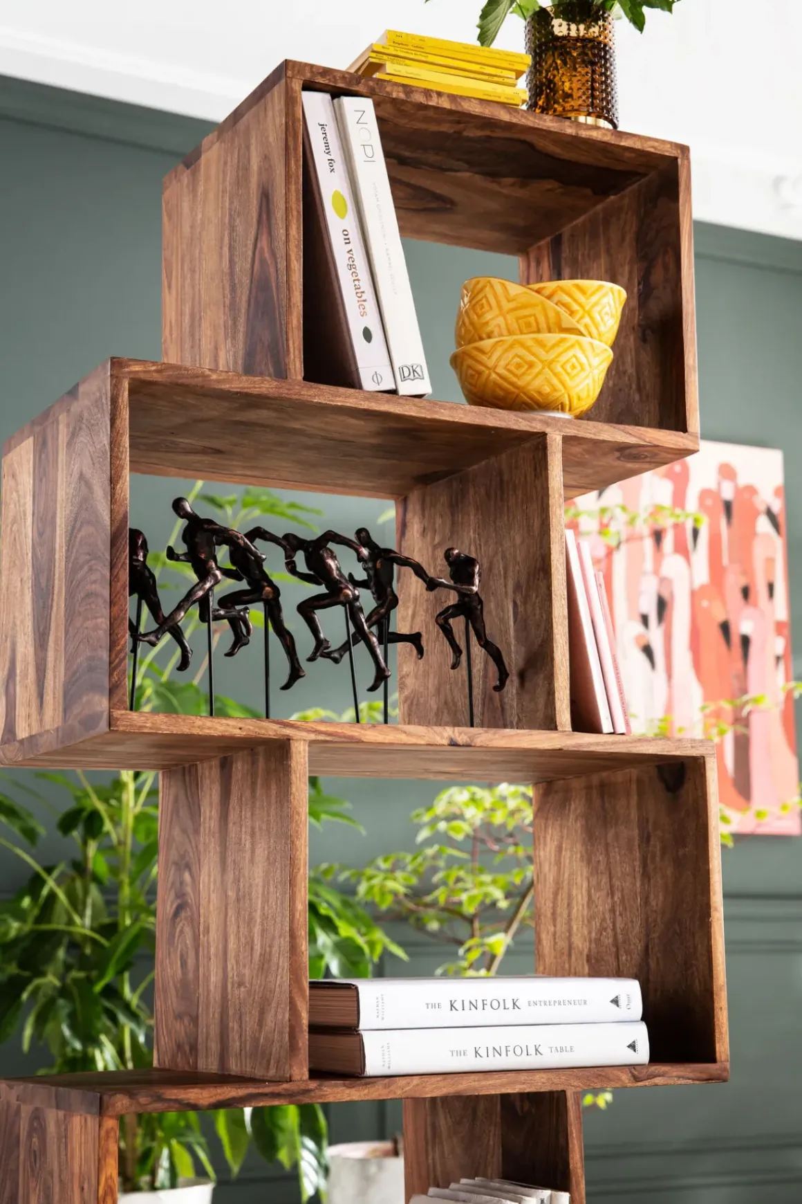 Hylla Authentico Zick Zack - Bokhyllla i Massivt Trä, 150x60cm - KARE Design