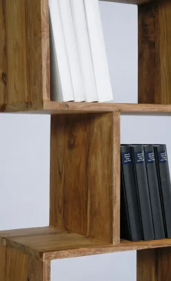Hylla Authentico Zick Zack - Bokhyllla i Massivt Trä, 150x60cm - KARE Design