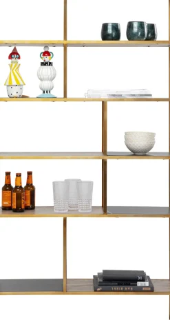 Hylla Cesaro - Öppen Bokhylla i Mässing, 170x90cm - KARE Design