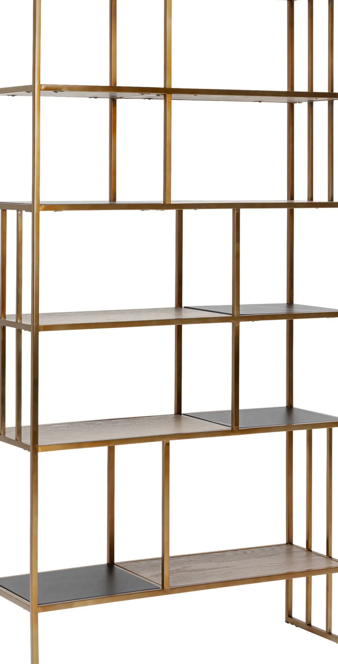Hylla Cesaro - Öppen Bokhylla i Mässing, 170x90cm - KARE Design
