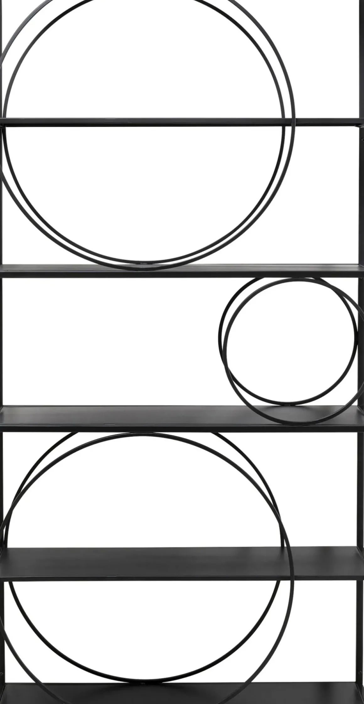 Hylla Circle - Öppen Bokhylla Svart, 200x100cm - KARE Design