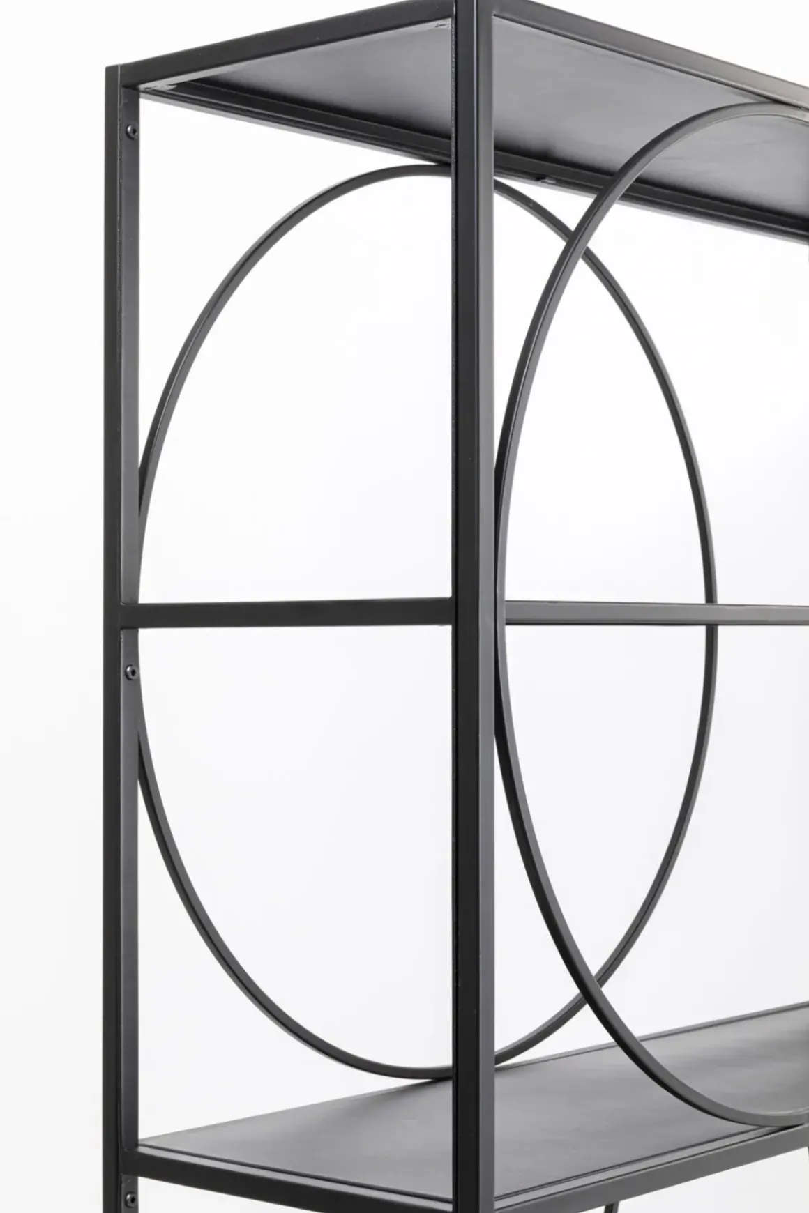 Hylla Circle - Öppen Bokhylla Svart, 200x100cm - KARE Design