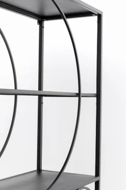Hylla Circle - Öppen Bokhylla Svart, 200x100cm - KARE Design