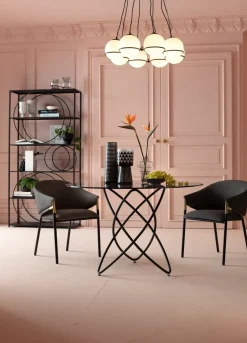 Hylla Circle - Öppen Bokhylla Svart, 200x100cm - KARE Design