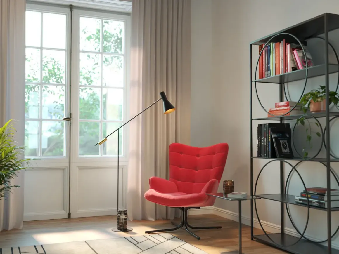 Hylla Circle - Öppen Bokhylla Svart, 200x100cm - KARE Design