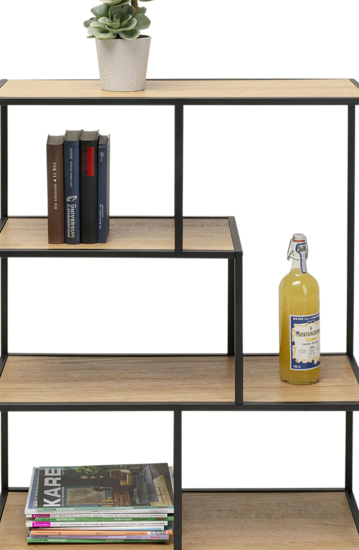 Hylla Loftie - Svart/Ek, 100x77cm - KARE Design