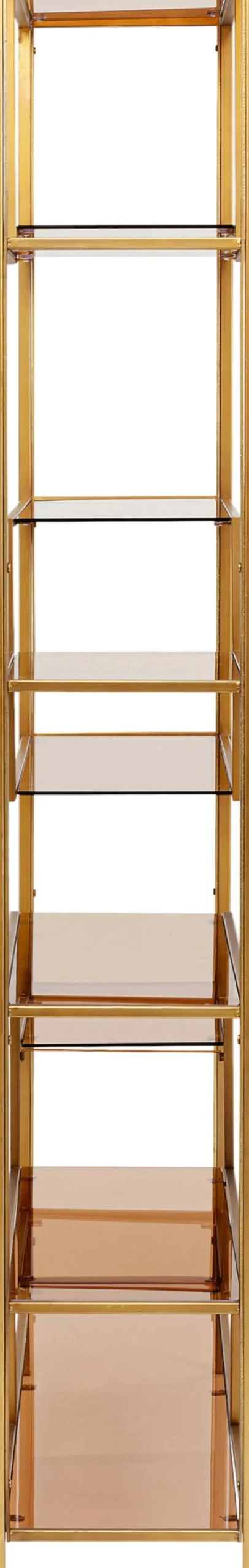 Hylla Loft - Öppen Bokhylla i Guld/Glas, 195x115cm - KARE Design